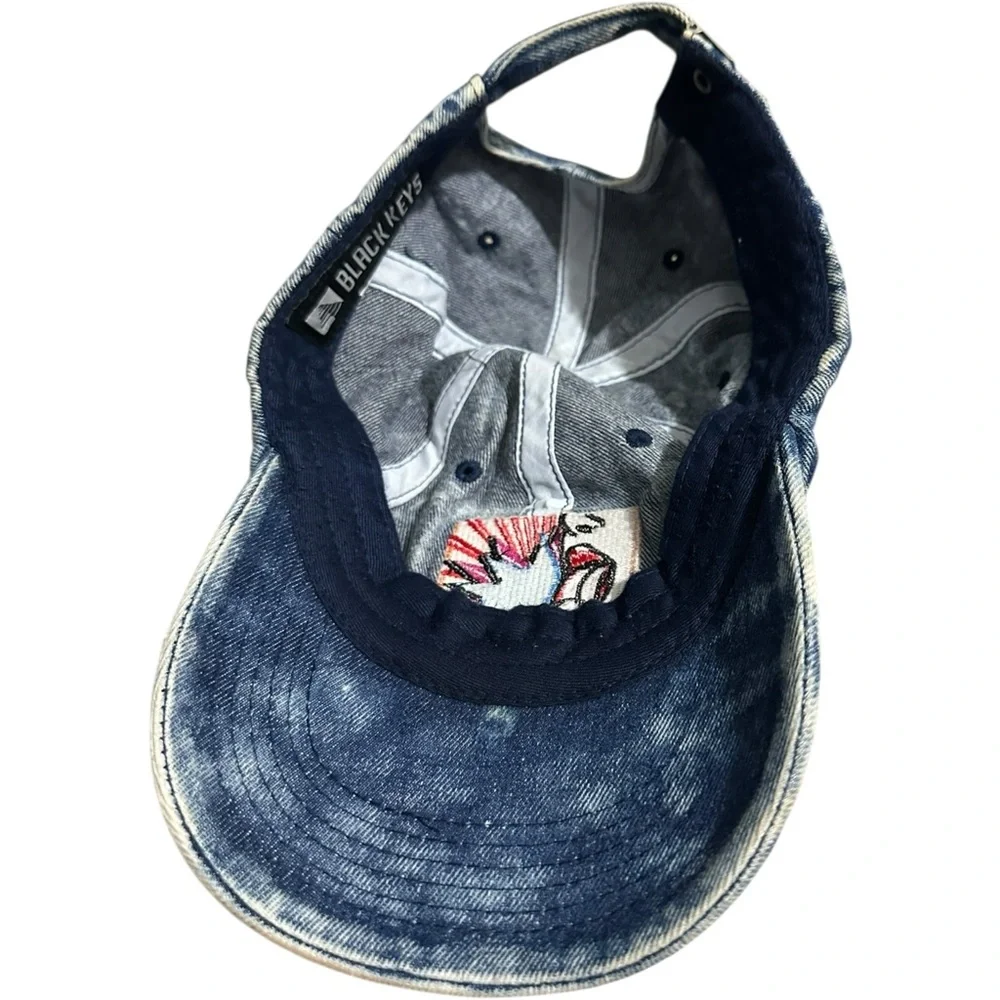 Black Keys Tie Dye Pokry Hat Blue Denim One Size
